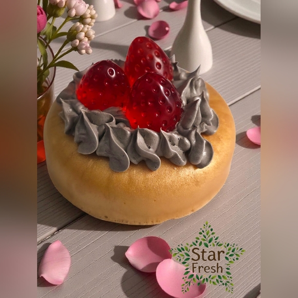 Hand Crafted Other - (1)Novelty Fresh Strawberry Pound Cake Soap with Whipped Frosted Soap